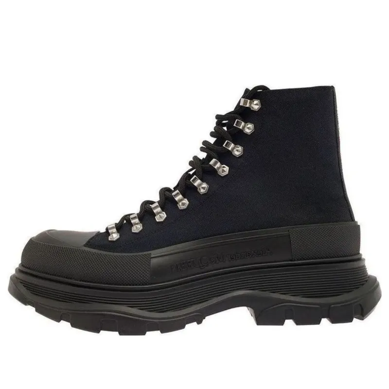Alexander McQueen Trade Slick Black Lace-up Boots 'Black' 735816W4VV11081 sold by KicksCrew