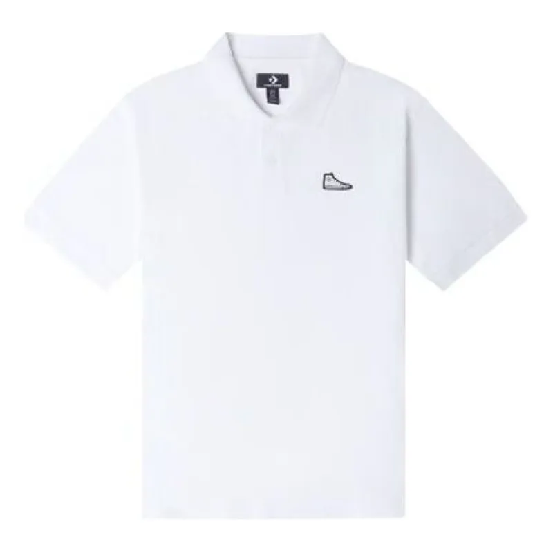 Converse Shoe Patch Polo Shirt 'White' 10024739-A01 sold by KicksCrew