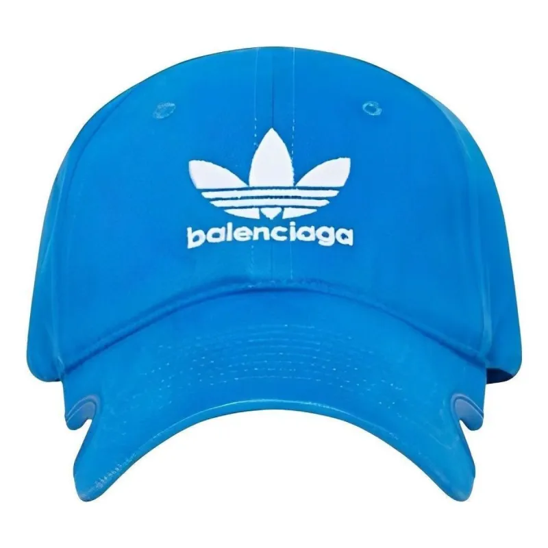 Balenciaga x adidas Trefoil Balenciaga Logo Cap 'Blue White' 723749410B2-4877 sold by KicksCrew
