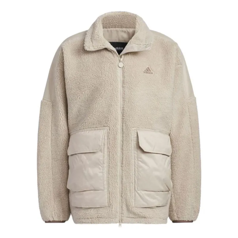 Adidas Warding Oversized Boa Full-Zip Jacket (Gender Neutral) 'White' IK7342 sold by KicksCrew