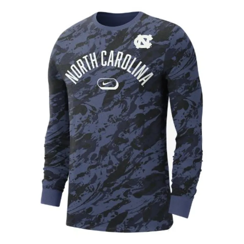 Nike College UNC Crew-Neck Long-Sleeve T-Shirt 'Mystic Navy' FQ5185-461 sold by KicksCrew