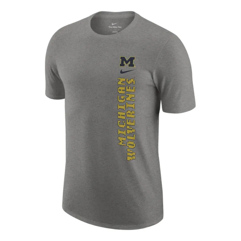Nike College Michigan Crew-Neck T-Shirt 'Dark Grey Heather' FQ5351-063 sold by KicksCrew