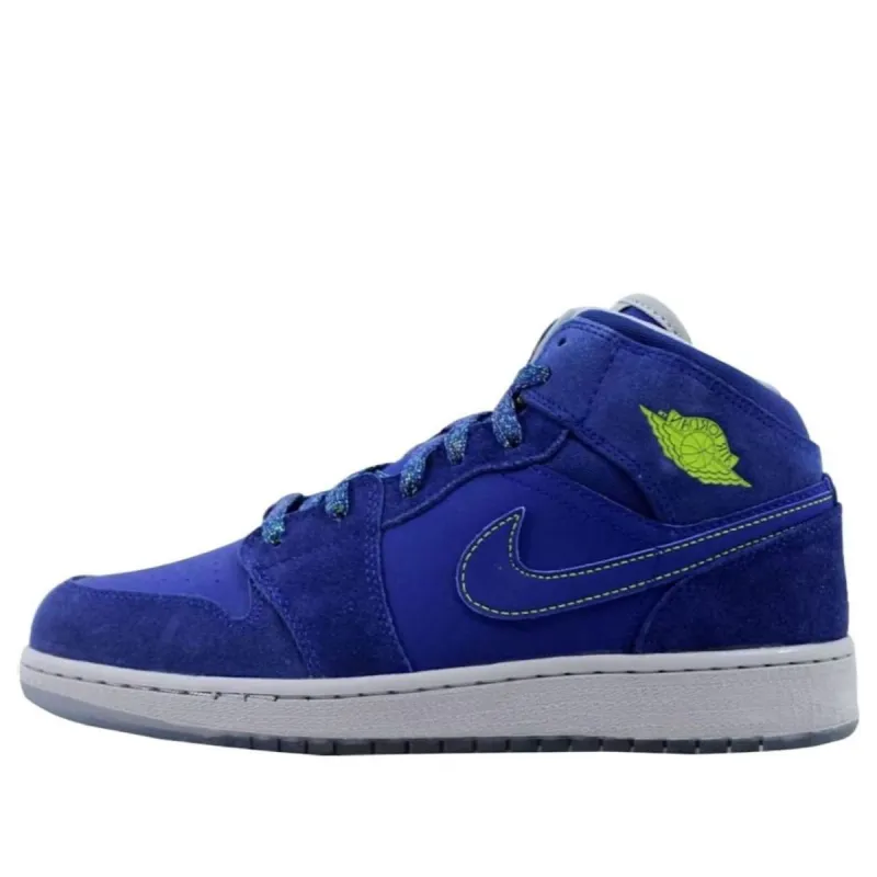 (GS) Air Jordan 1 Mid 'Deep Royal Blue' 555112-407 sold by KicksCrew