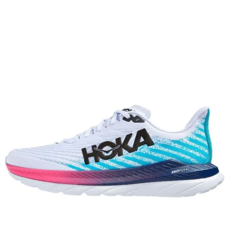 (WMNS) Hoka One One Mach 5 'White Scuba Blue' 1127894-WSBB sold by KicksCrew