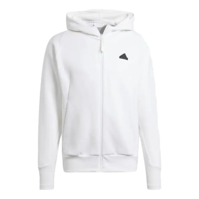 Adidas Z.N.E. Premium Full-Zip Hooded Track Top 'White' IN5092 sold by KicksCrew