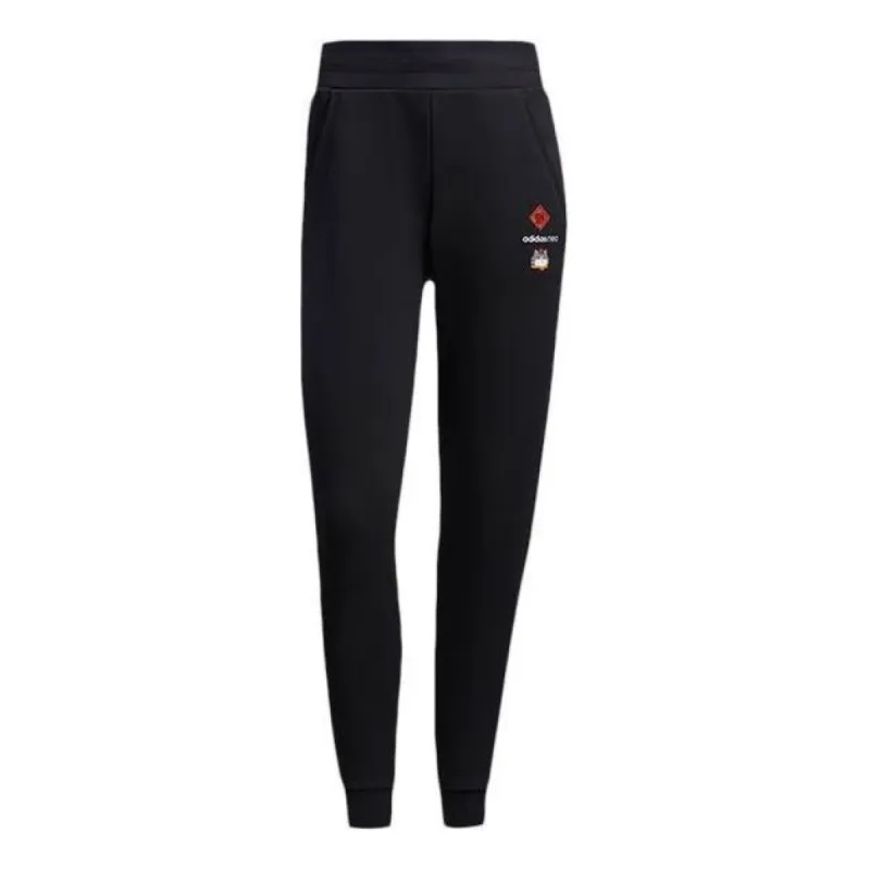 (WMNS) Adidas Neo x CNY WW Track Pants 'Black Red' GP5750 sold by KicksCrew
