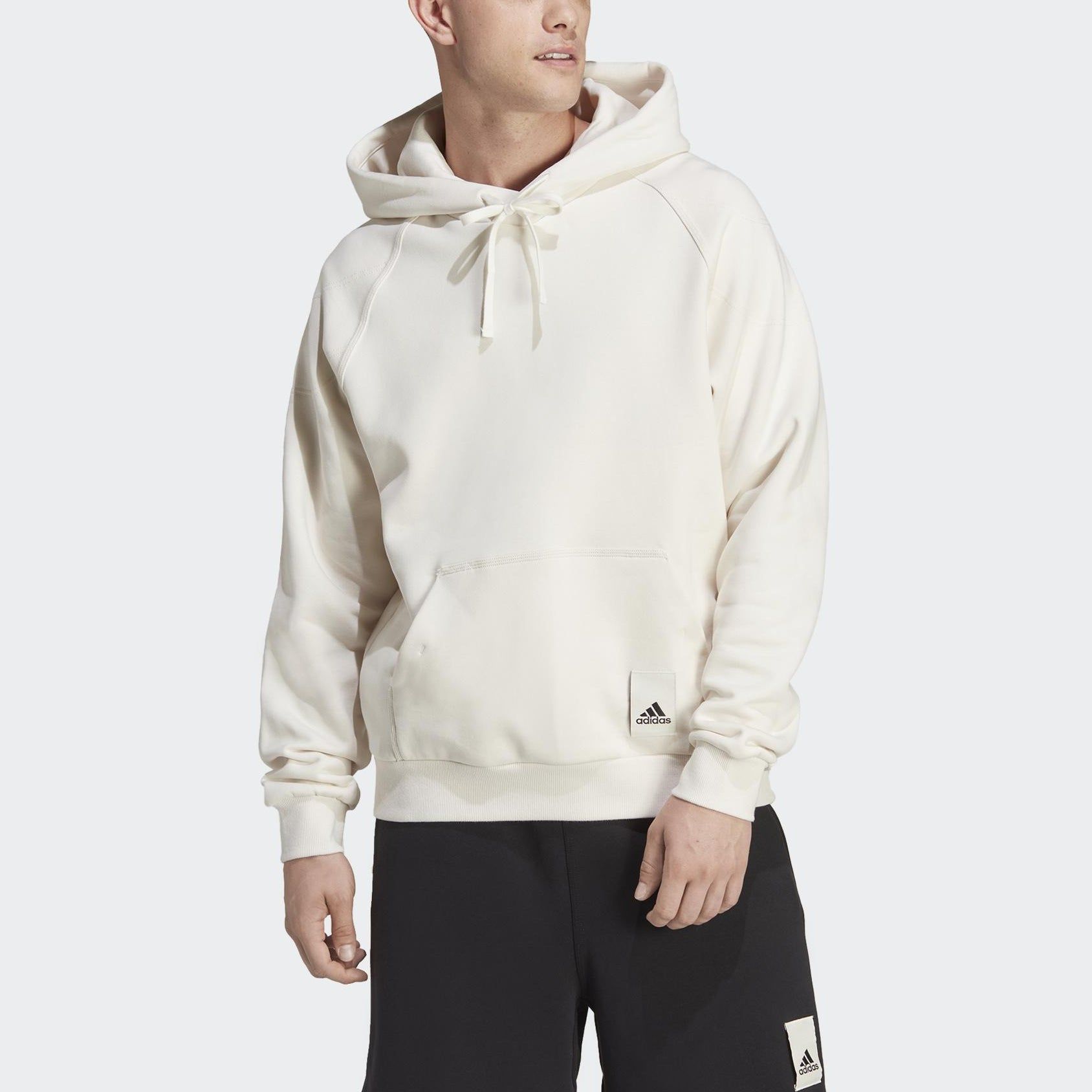 adidas Lounge Fleece Hoodie 'Chalk White' IA9343 sold by KicksCrew product image thumbnail 2