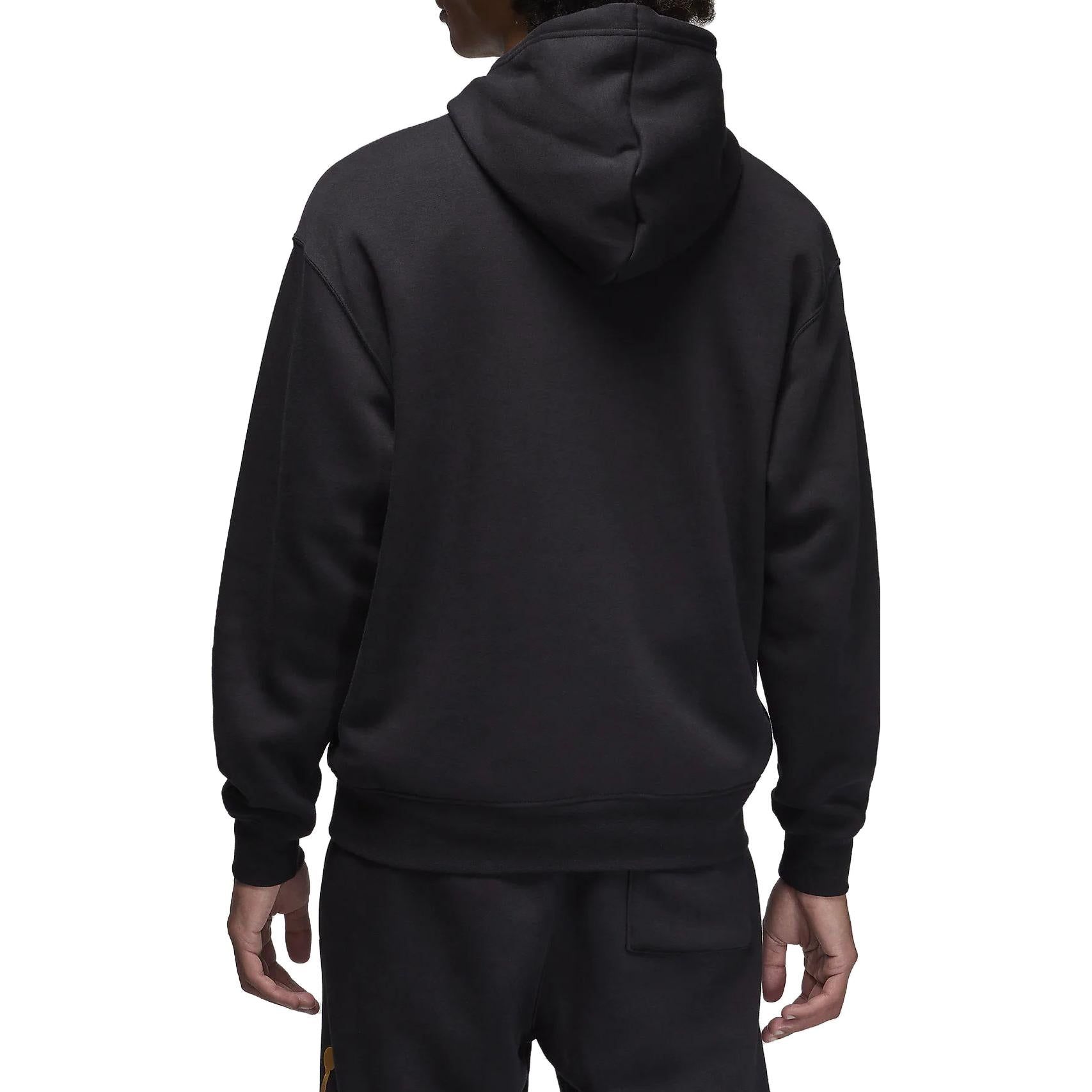 Air Jordan Essentials Fleece Baseline Lifestyle Hoodie 'Black Gold' FD7545-011 sold by KicksCrew product image thumbnail 3