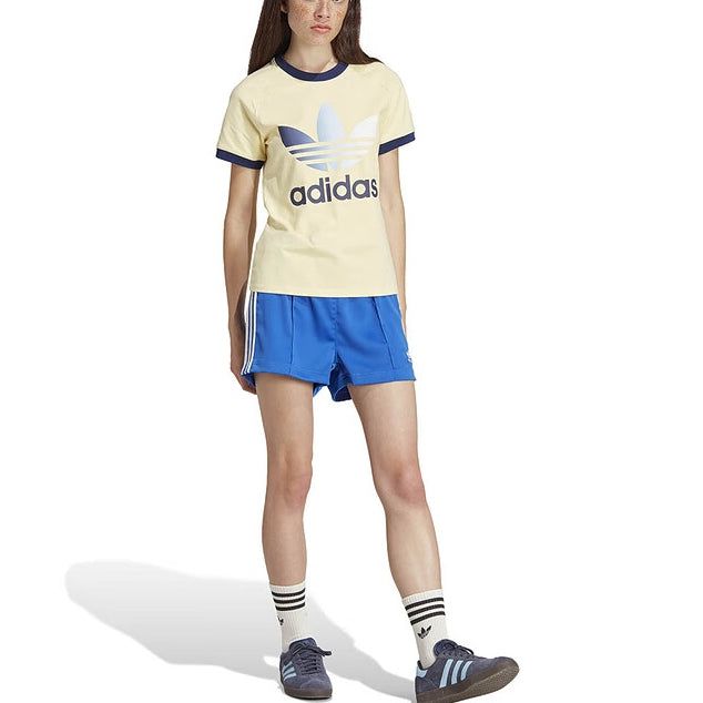 (WMNS) adidas Originals Gradient Trefoil Cali T-Shirt 'Yellow Black' IR6036 sold by KicksCrew product image thumbnail 2