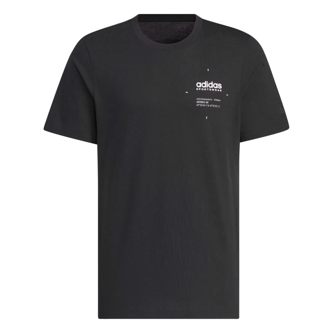adidas Small Linear Logo T-Shirt 'Black' JI9076 sold by KicksCrew