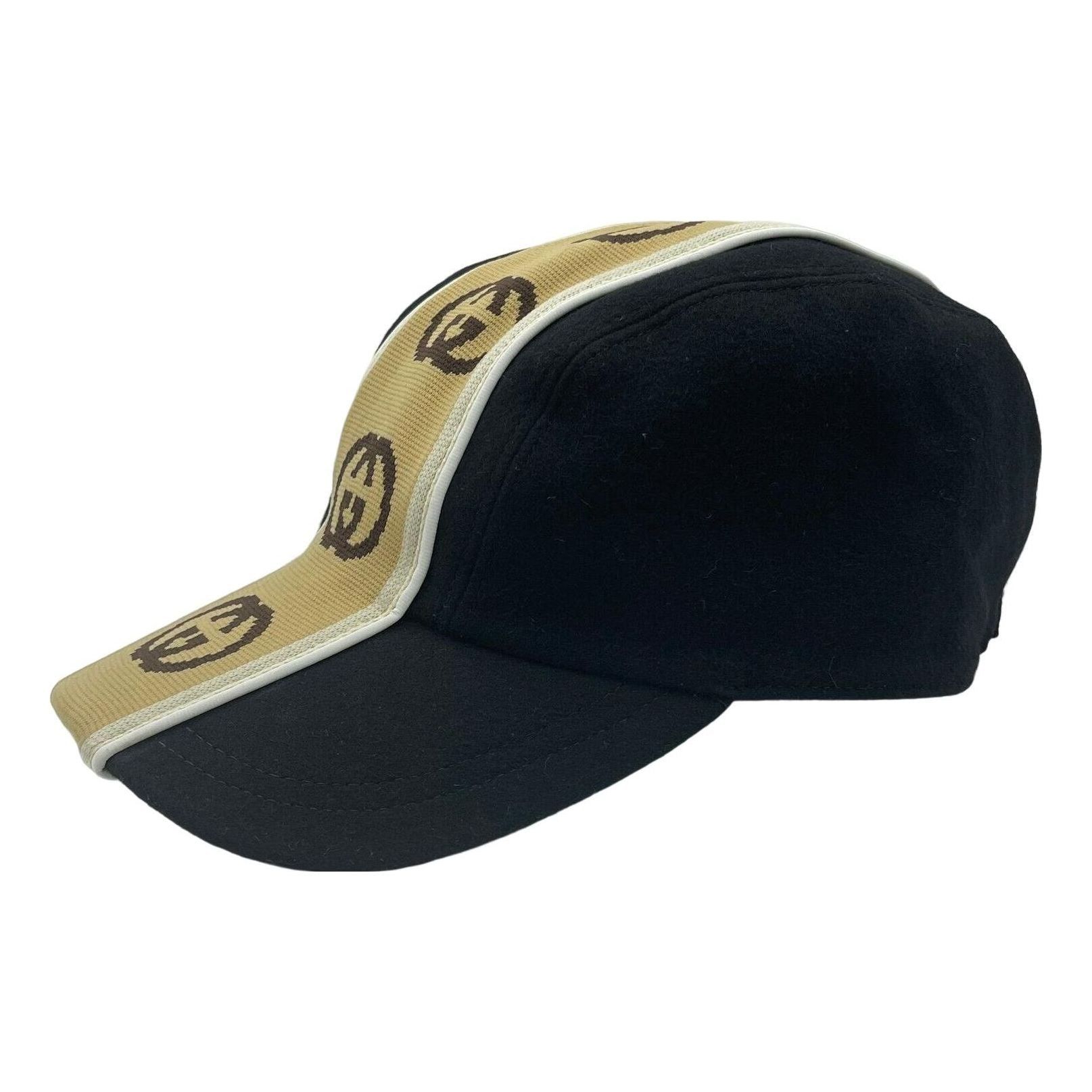 (WMNS) Gucci Wool Interlocking GG Baseball Hat 'Black' 599067-4HL96-1079 sold by KicksCrew