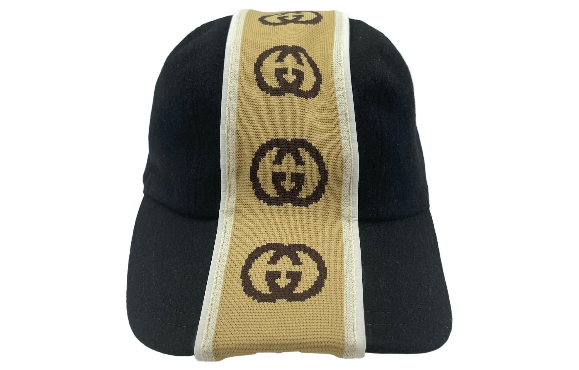 (WMNS) Gucci Wool Interlocking GG Baseball Hat 'Black' 599067-4HL96-1079 sold by KicksCrew product image thumbnail 2