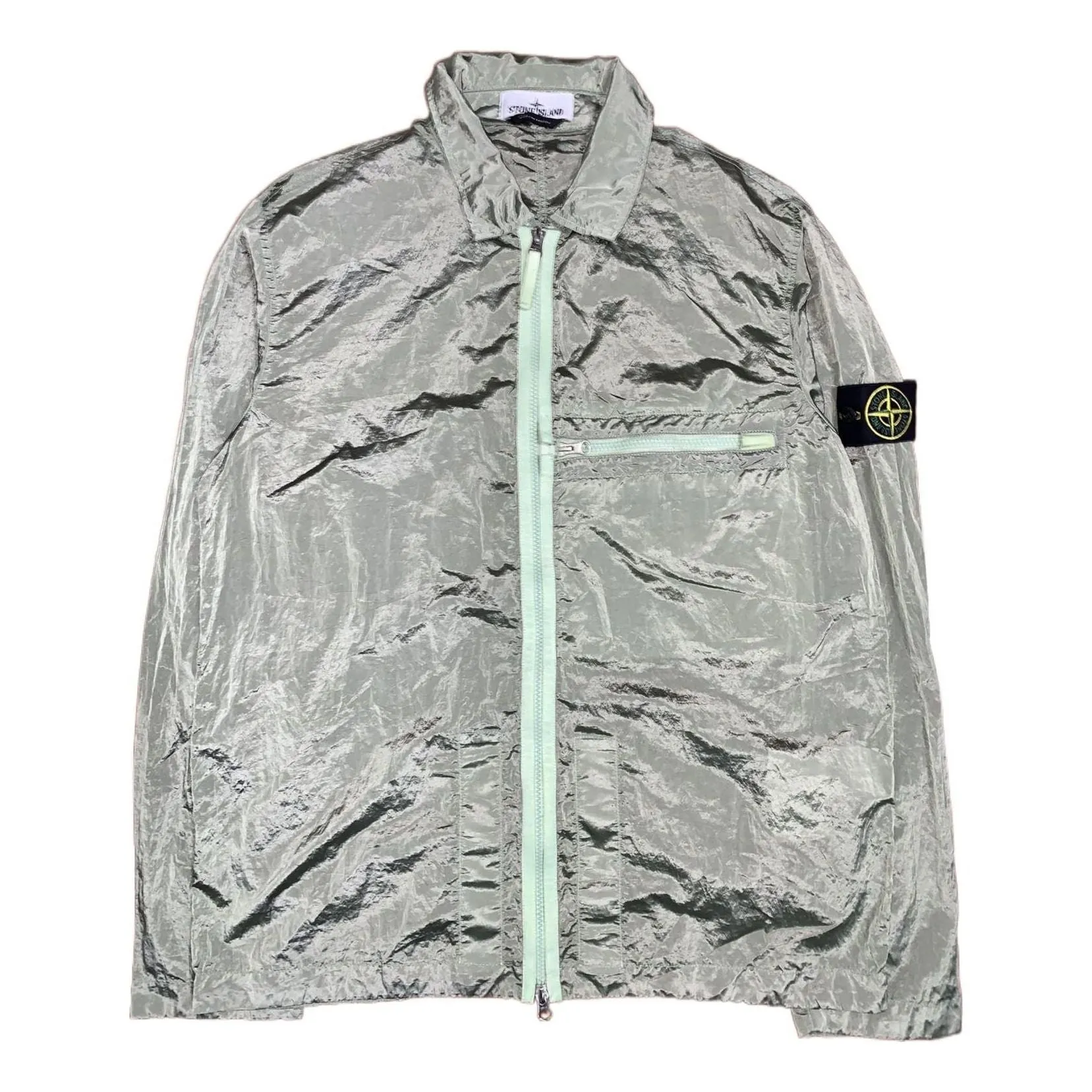 STONE ISLAND Compass Patch Zip Up Jacket 'Green' 781510919-V0052 sold by KicksCrew