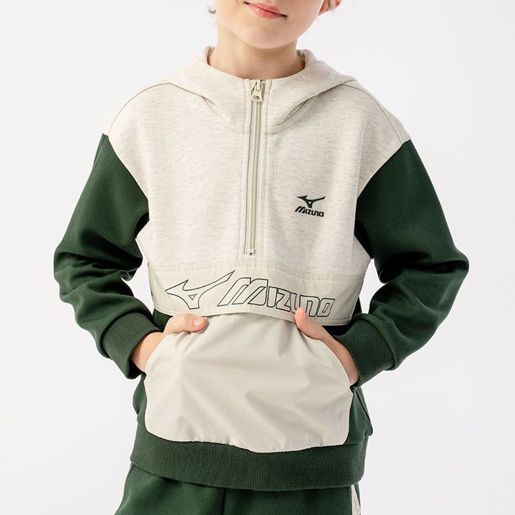 (GS) Mizuno Logo Hoodie 'Grey' 32CA3925 sold by KicksCrew product image thumbnail 2