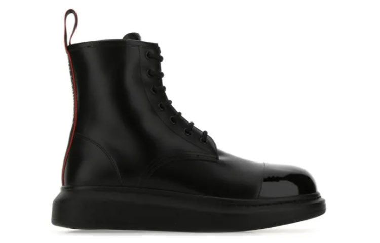 Alexander McQueen Patent Leather Platform Boots 'Black' 663528WHX5R1324 sold by KicksCrew product image thumbnail 2