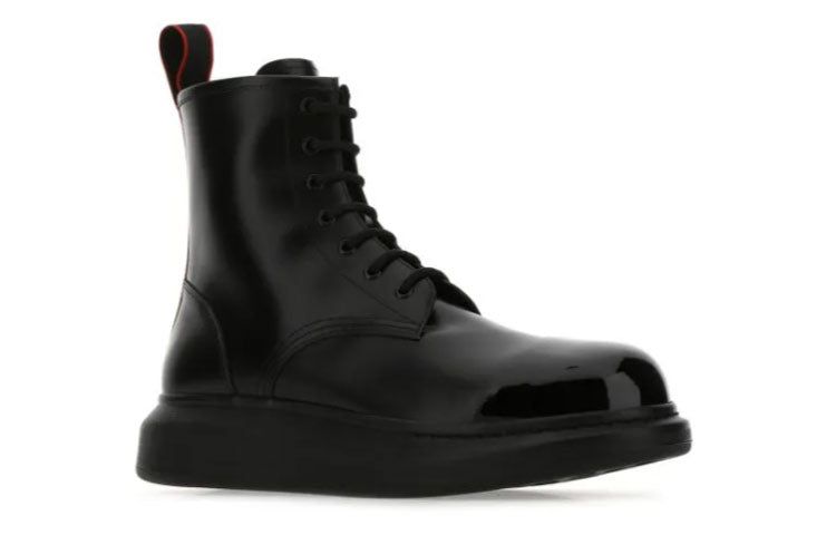 Alexander McQueen Patent Leather Platform Boots 'Black' 663528WHX5R1324 sold by KicksCrew product image thumbnail 3