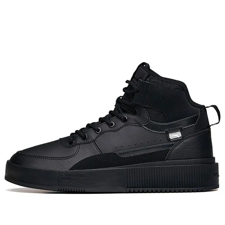 ANTA Mid Top Skateboarding Shoes 'Black' 912138011-5 sold by KicksCrew