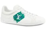 LOUIS VUITTON Luxembourg Sneakers 'White Green' 1A4OGX sold by KicksCrew
