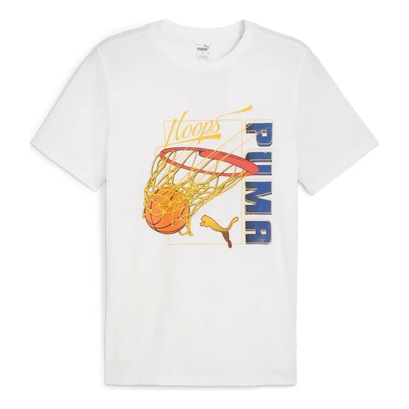 PUMA Swished Basketball T-shirt 'White' 624801-03 sold by KicksCrew