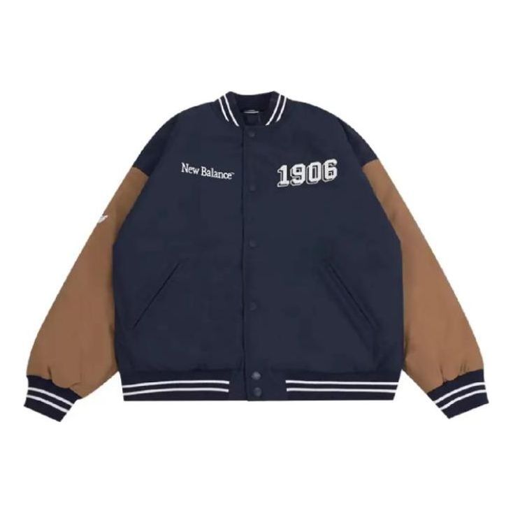 New Balance Vintage Varsity Jacket 'Navy Tan' AMJ34309-ECL sold by KicksCrew