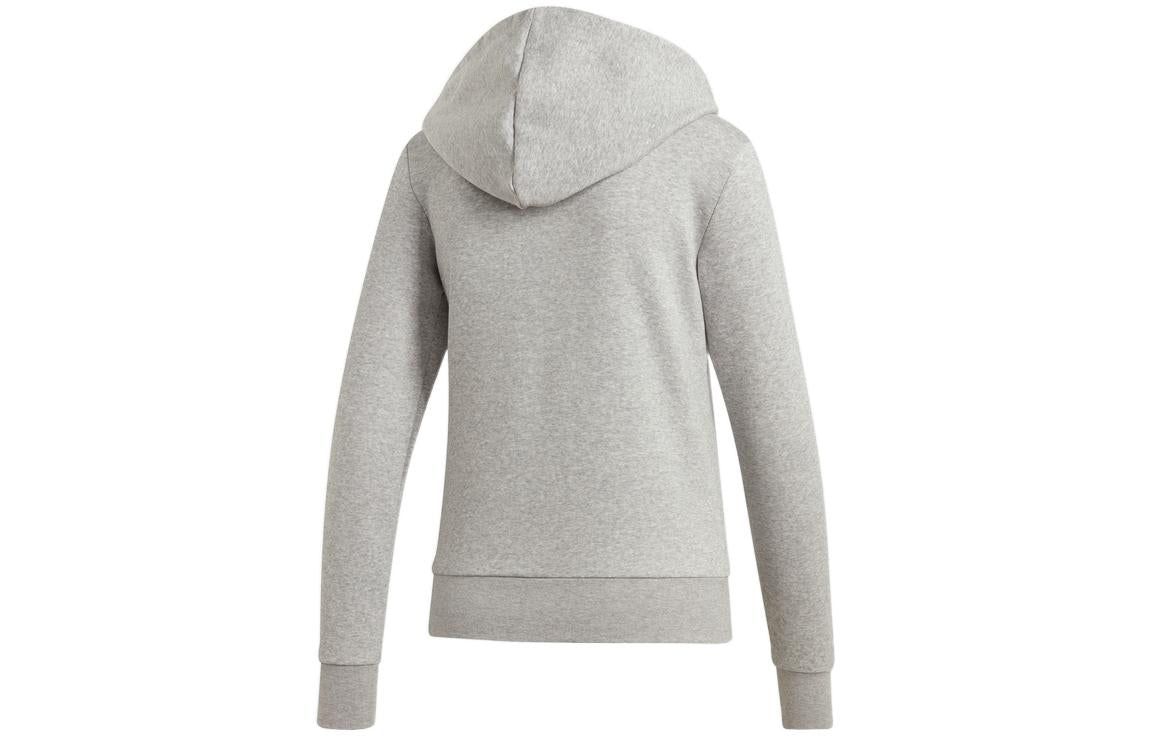 (WMNS) Adidas Essentials 3-Stripes Fleece Hoodie 'Grey' EI0683 sold by KicksCrew product image thumbnail 2