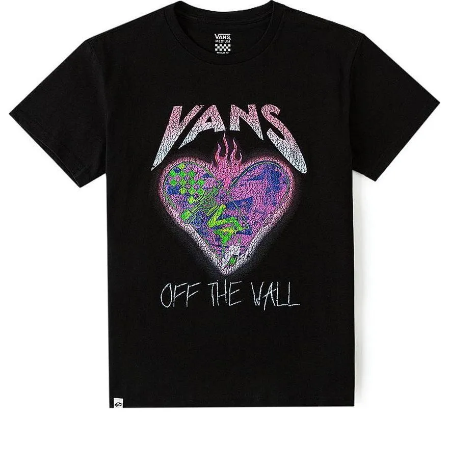 (WMNS) Vans Heart Graphic T-shirt 'Black' VN000KPEBLK sold by KicksCrew