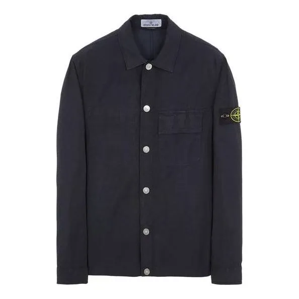 STONE ISLAND Button Down Shirt 'Black' 781511729-V0020 sold by KicksCrew