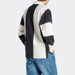 Adidas originals Hack Rugb Polo T-Shirts 'White Black' HZ0708 sold by KicksCrew