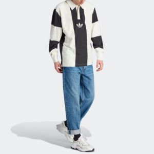 Adidas originals Hack Rugb Polo T-Shirts 'White Black' HZ0708 sold by KicksCrew