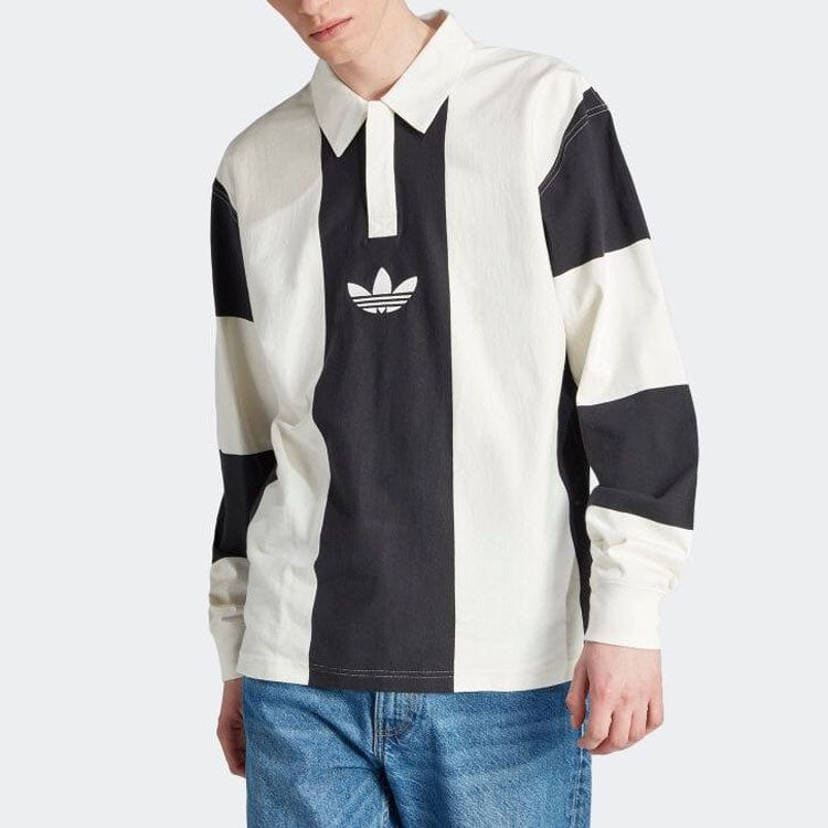 Adidas originals Hack Rugb Polo T-Shirts 'White Black' HZ0708 sold by KicksCrew product image thumbnail 4