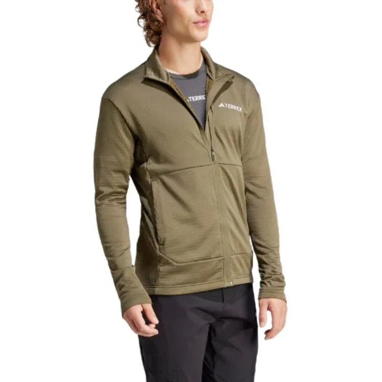 adidas Terrex Multi Light Fleece Full Zip Jacket 'Olive Green' IQ3742 sold by KicksCrew product image thumbnail 3