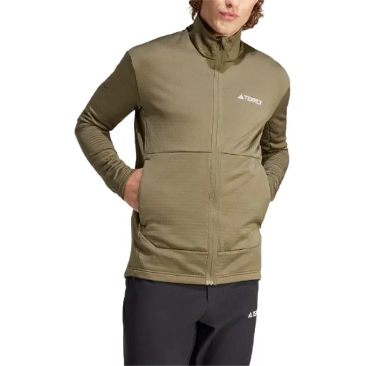 adidas Terrex Multi Light Fleece Full Zip Jacket 'Olive Green' IQ3742 sold by KicksCrew product image thumbnail 2