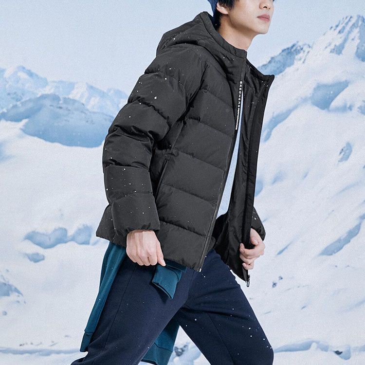 Skechers Hooded Down Jacket 'Black' P422M014-0018 sold by KicksCrew product image thumbnail 3