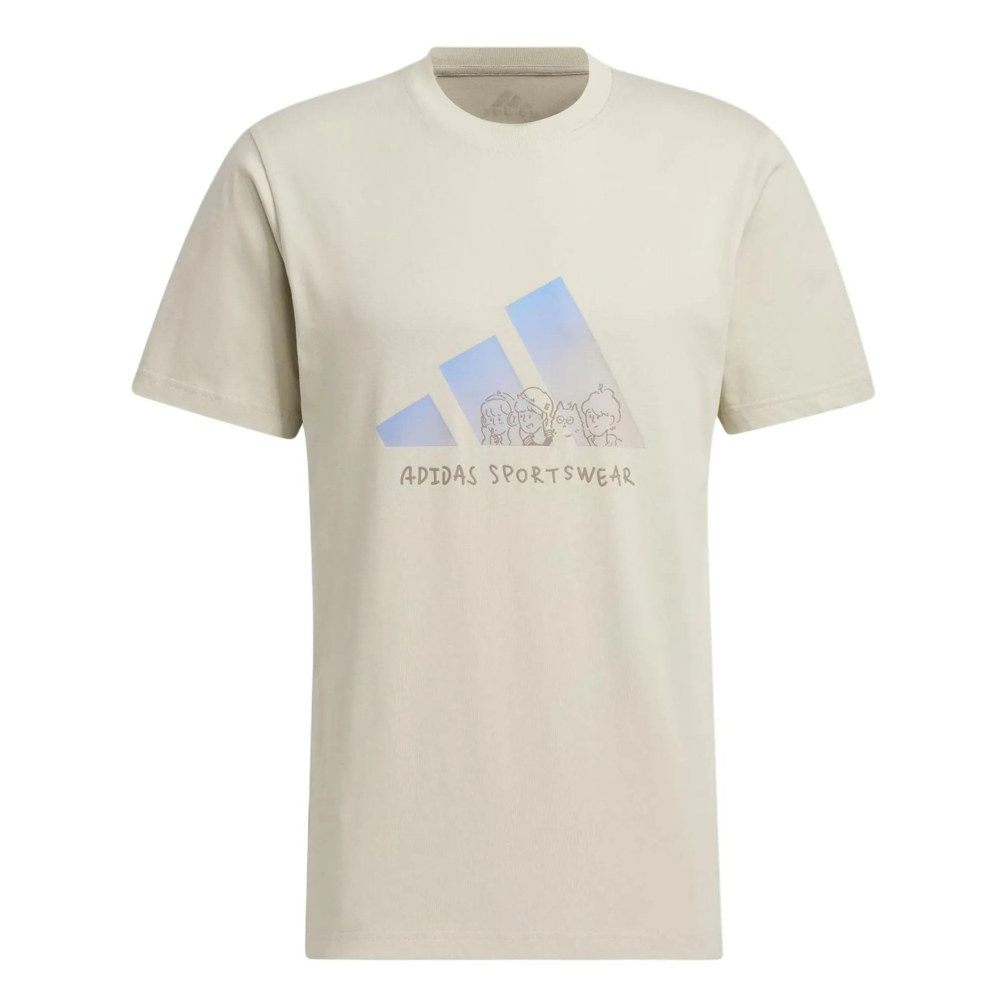 adidas Graphic T-Shirt 'White Blue' JP4585 sold by KicksCrew