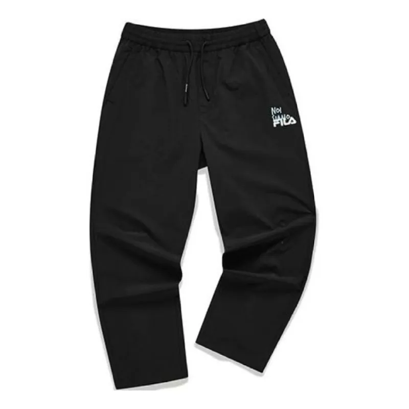 FILA FUSION Straight-Cut Woven Tennis Sports Pants 'Black' T11M131803F-BK sold by KicksCrew