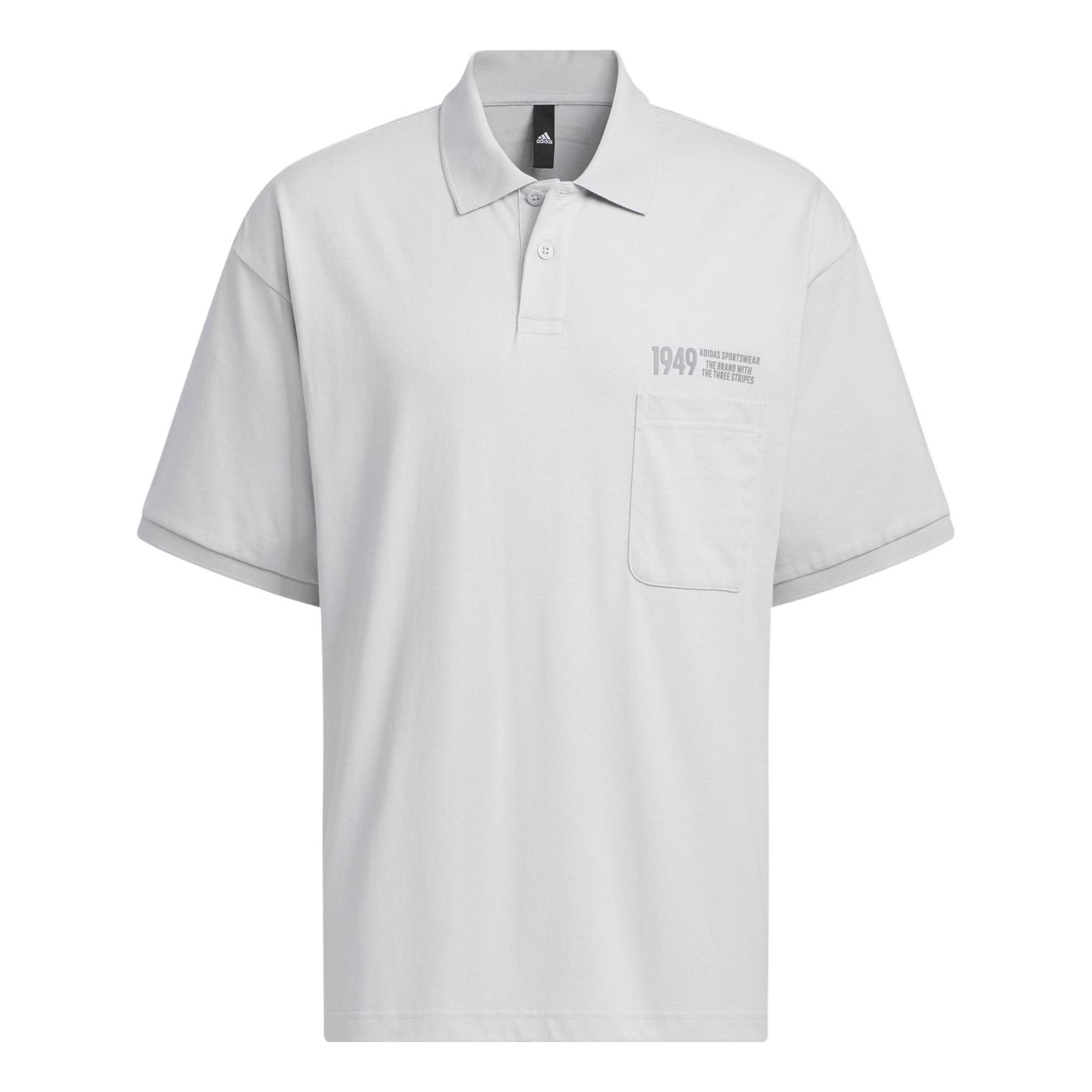 Adidas Verbiage Polo Shirt 'Grey' IP3980 sold by KicksCrew
