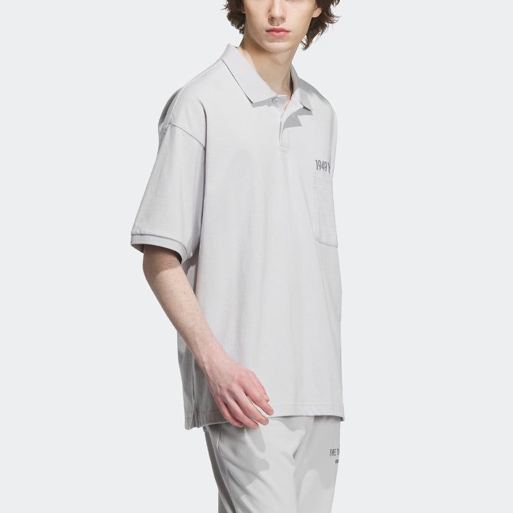 Adidas Verbiage Polo Shirt 'Grey' IP3980 sold by KicksCrew product image thumbnail 4