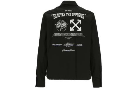 Off-White Exact Opp Zip Hybrid Shirt Jacket 'Black' OMGE008S23FAB0031001 sold by KicksCrew