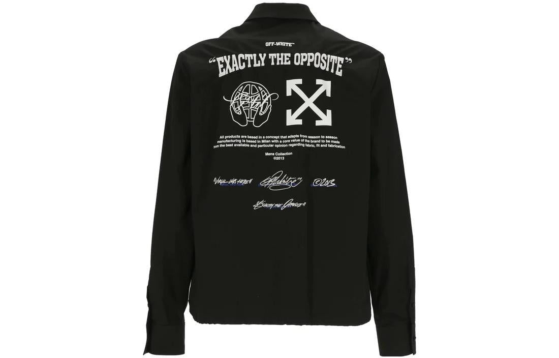 Off-White Exact Opp Zip Hybrid Shirt Jacket 'Black' OMGE008S23FAB0031001 sold by KicksCrew product image thumbnail 2