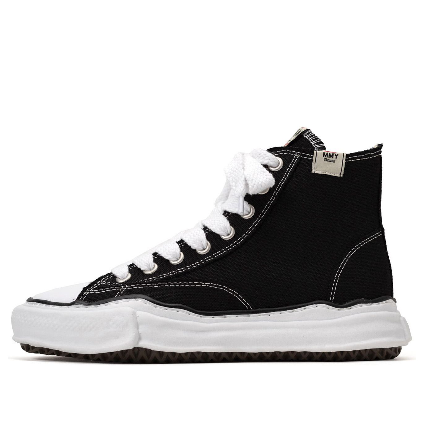 Maison MIHARA YASUHIRO PETERSON OG Sole Canvas High-top Sneaker 'Black' A01FW701-BLK sold by KicksCrew