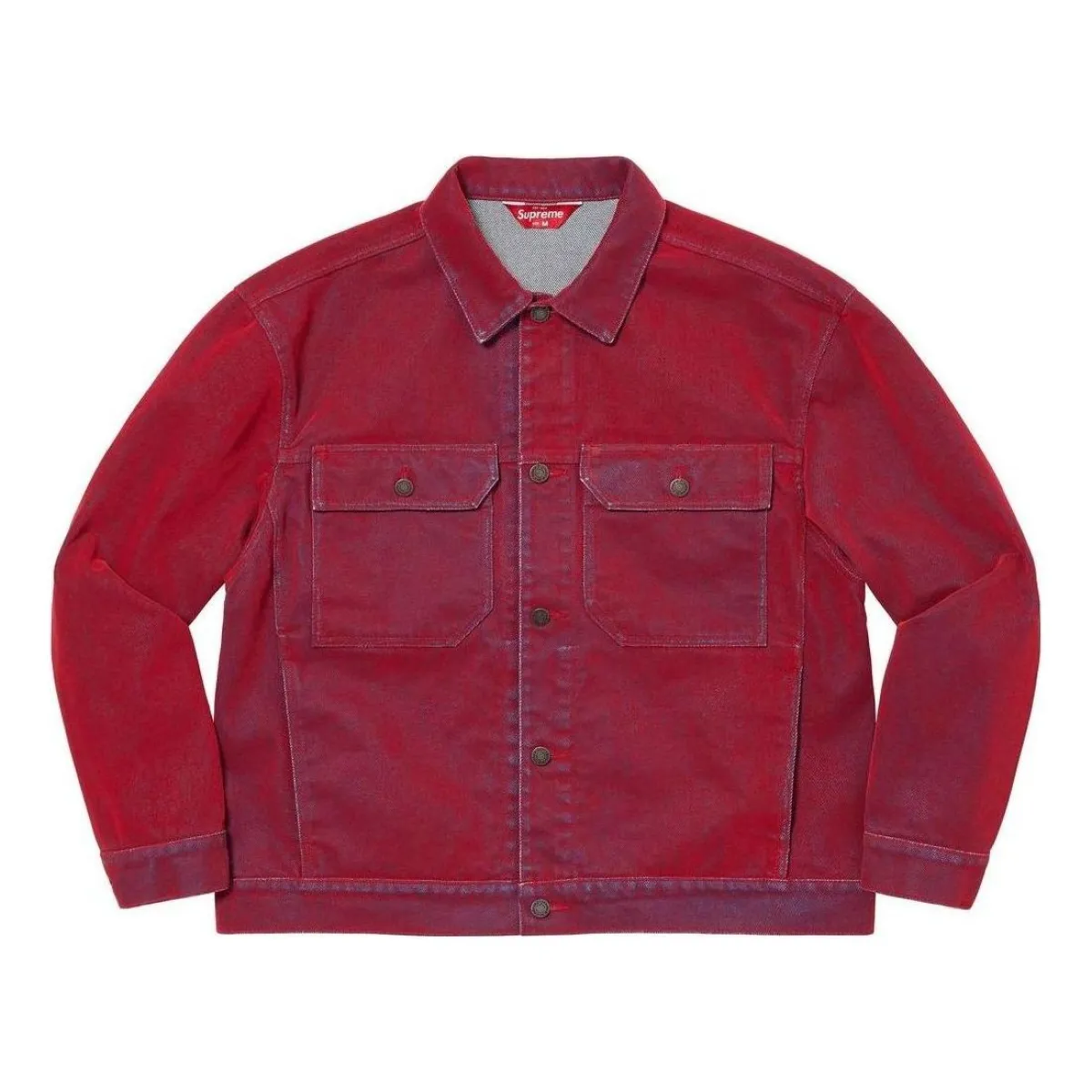 Supreme Flocked Denim Trucker Jacket 'Purple' SUP-SS23-089 | Parallel