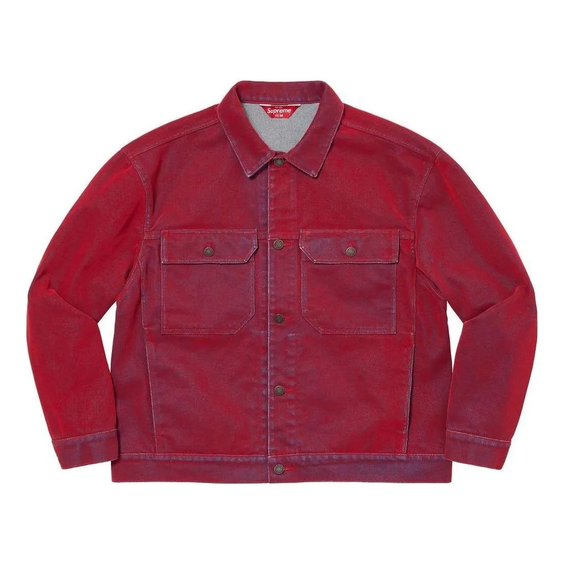 Supreme Flocked Denim Trucker Jacket 'Purple' SUP-SS23-089 sold by KicksCrew