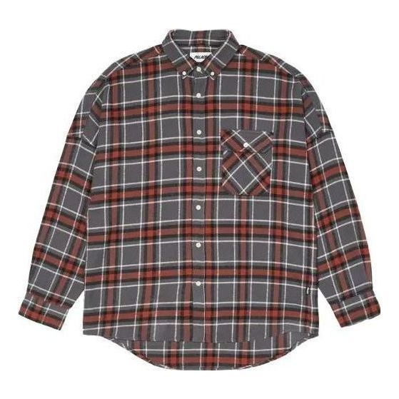 Palace FW22 Flannel Dpop Shoulder Shirt 'Red' P23SHT061 sold by KicksCrew