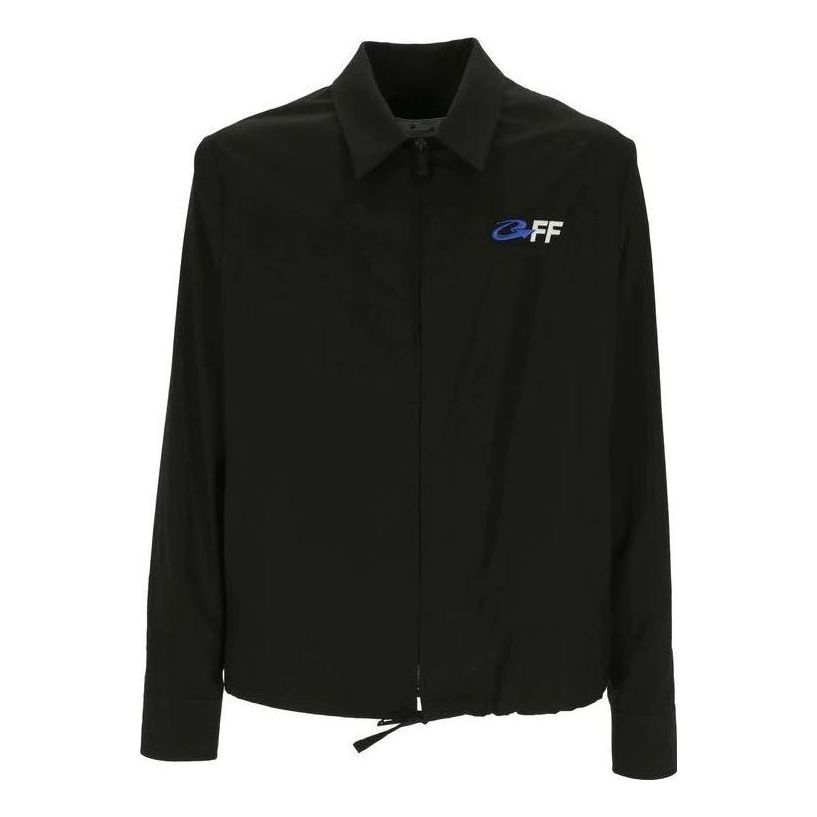 Off-White Exact Opp Zip Hybrid Shirt Jacket 'Black' OMGE008S23FAB0031001 sold by KicksCrew