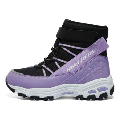 (GS) Skechers Winter Comfy Boots 'Black Purple' 664200L-BKLV sold by KicksCrew