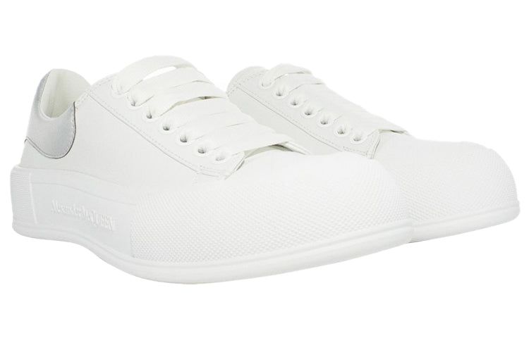 Alexander McQueen Deck Lace Up Plimsoll Sneakers 'White Silver' 705205WICE29071 sold by KicksCrew product image thumbnail 2