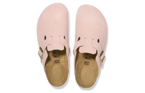 Birkenstock Boston Suede Leather Narrow Fit 'Light Rose' 1026171 sold by KicksCrew