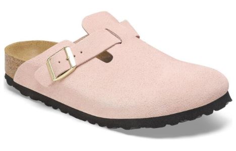 Birkenstock Boston Suede Leather Narrow Fit 'Light Rose' 1026171 sold by KicksCrew
