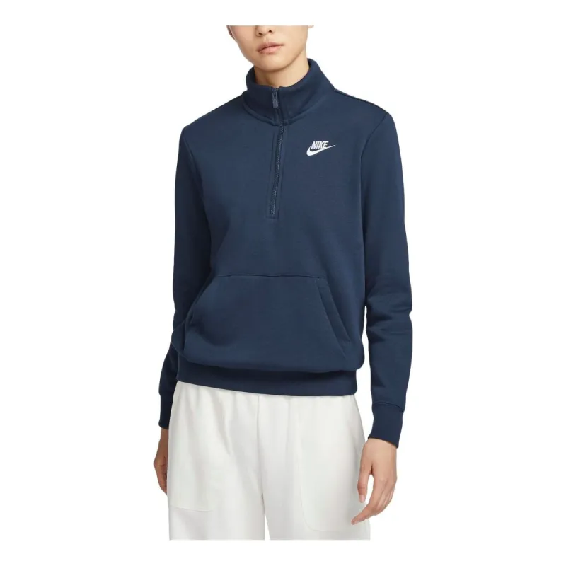 (WMNS) Nike Sportswear Club Fleece Track Jacket Asia Sizing 'Navy' DQ5839-451 sold by KicksCrew