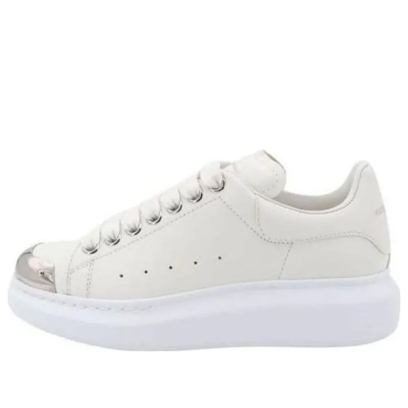 (WMNS) Alexander McQueen Oversize Larry Leather Sneakers 'White' 769115WIEE29071 sold by KicksCrew
